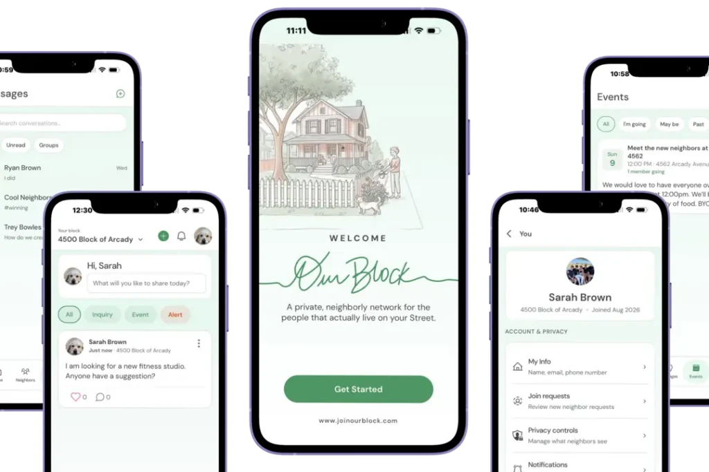 Our Block app screens featured in D Magazine